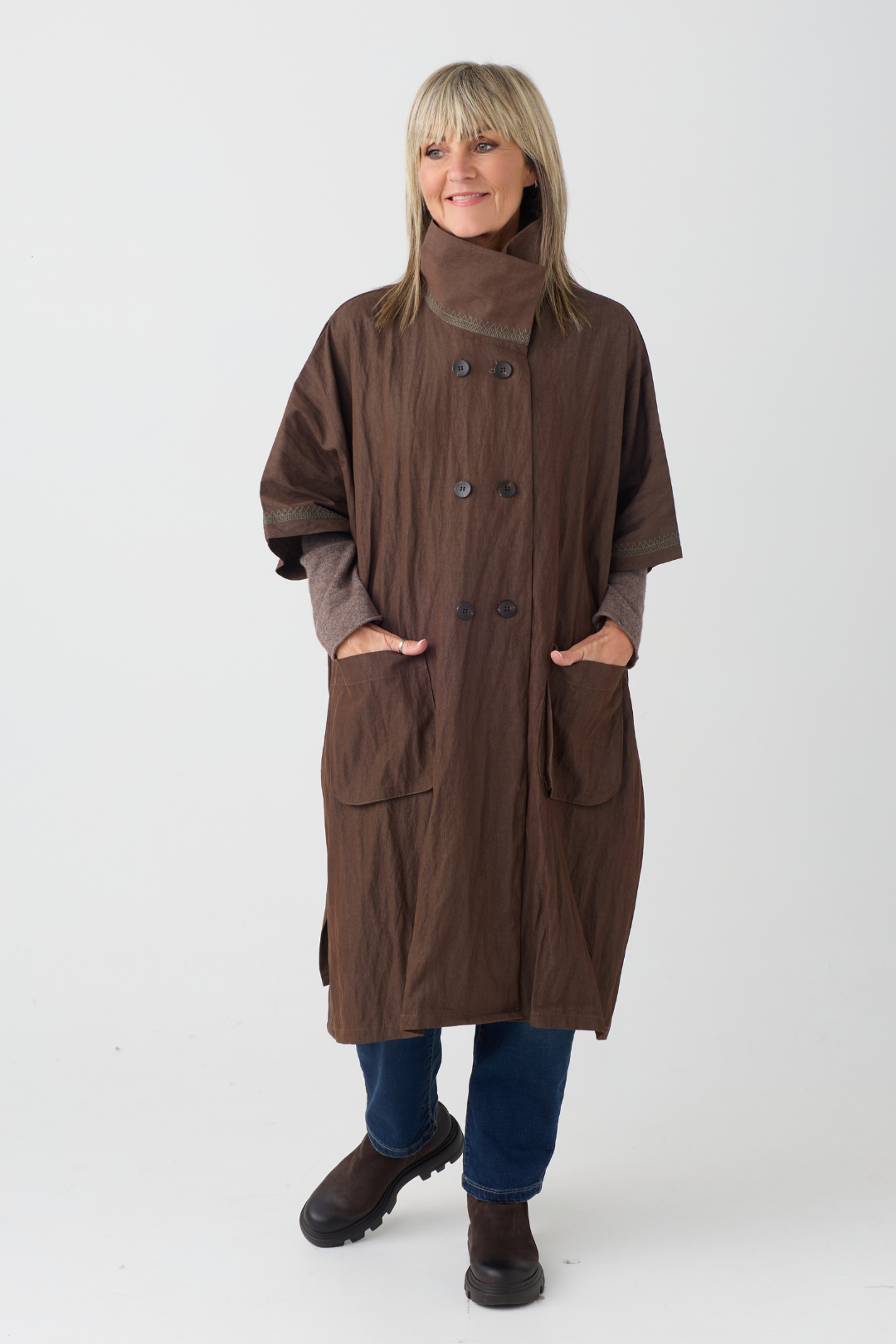 el2 Dark Tan Long Jacket 5089