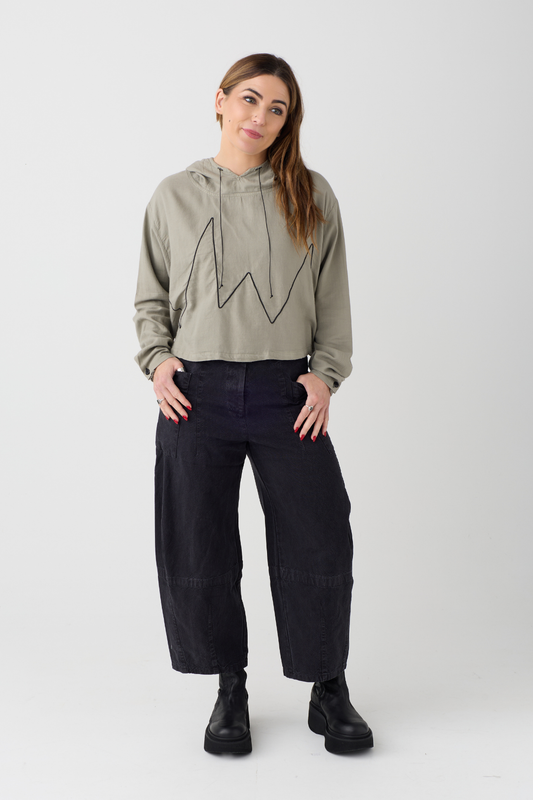 Lurdes Bergada Light Khaki Hooded Top