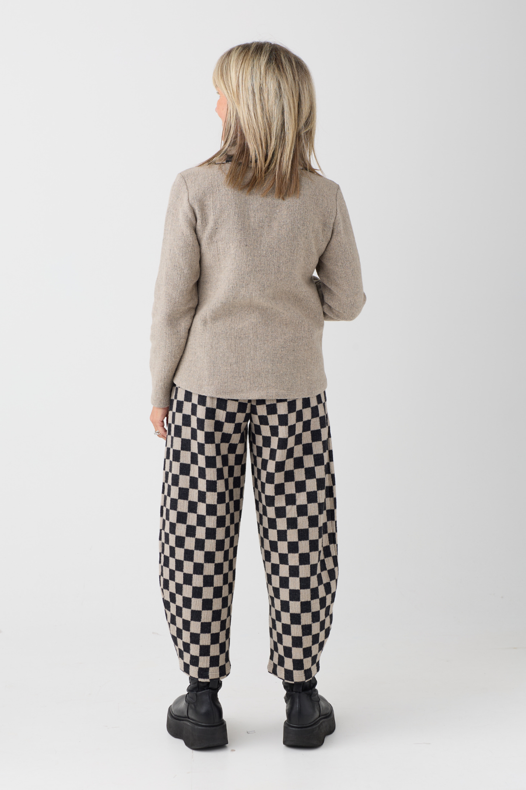 My Soul Check Crincle Trousers 4161