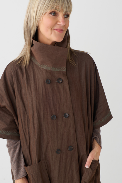 el2 Dark Tan Long Jacket 5089