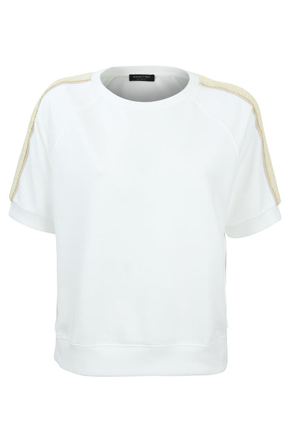 Margittes White/Sand 1/2 Sleeve Sweatshirt