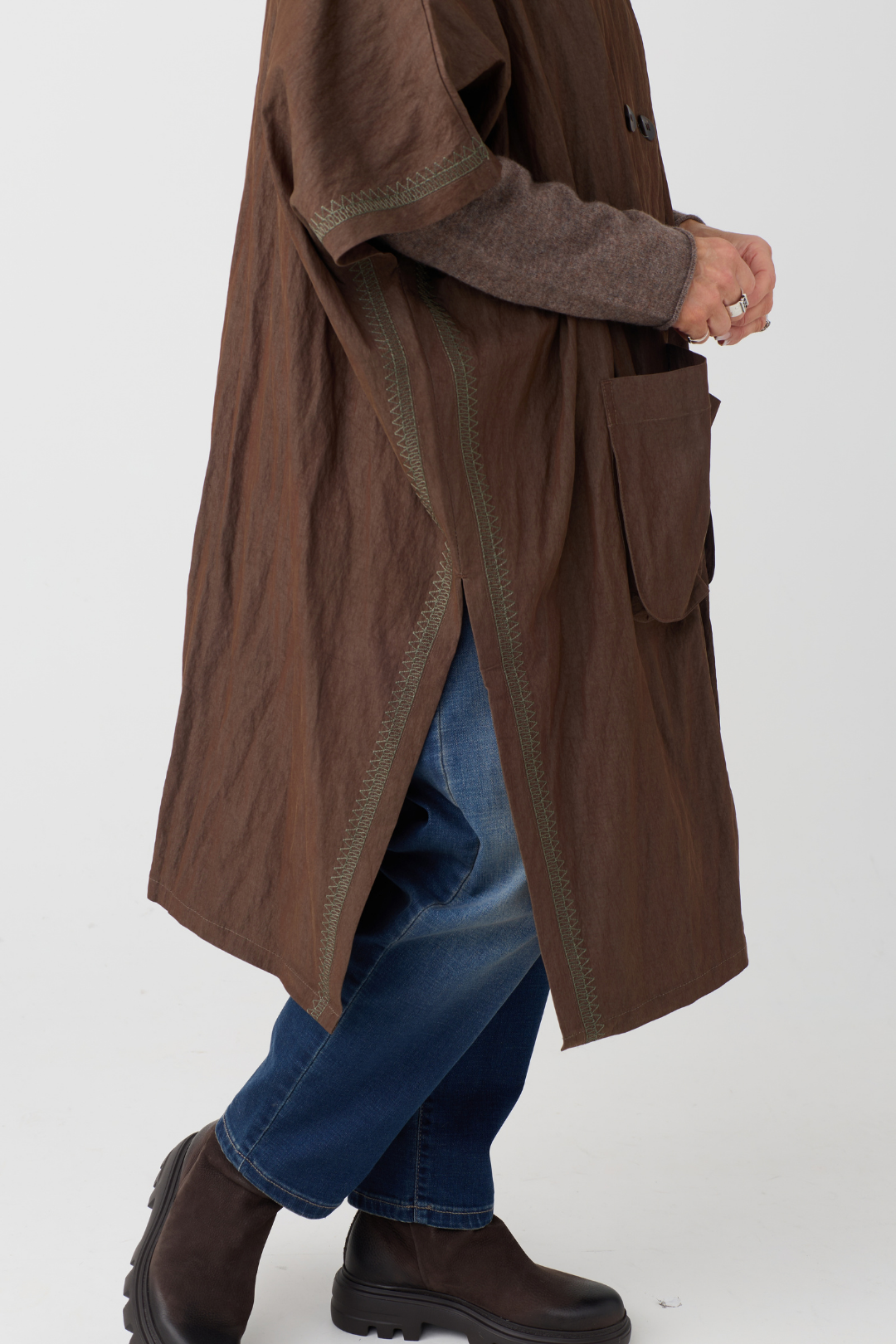 el2 Dark Tan Long Jacket 5089