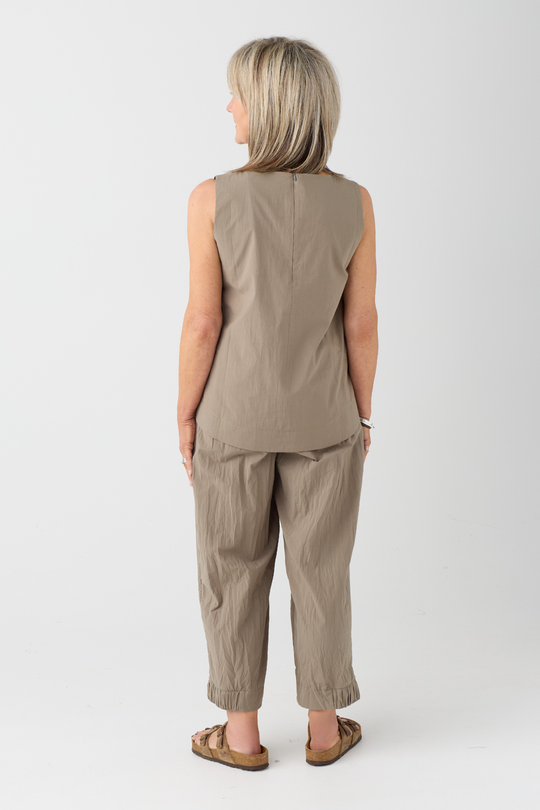 Ozai n Ku Olivine Crinkle Trouser