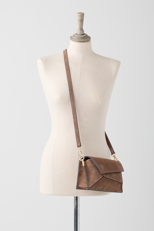 Fawn Suede Envelope Cross Body Bag