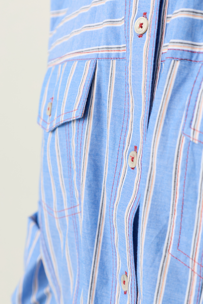 TSP Blue Stripe Crop Shirt