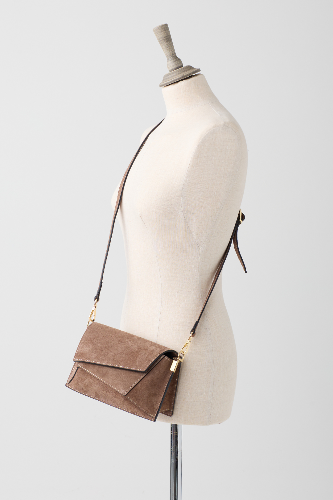 Fawn Suede Envelope Cross Body Bag