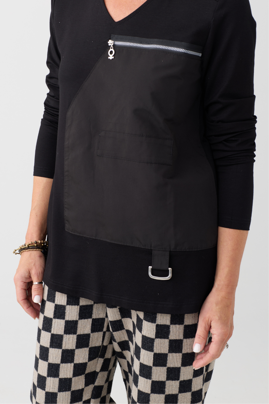 My Soul Black Zip Top 0219
