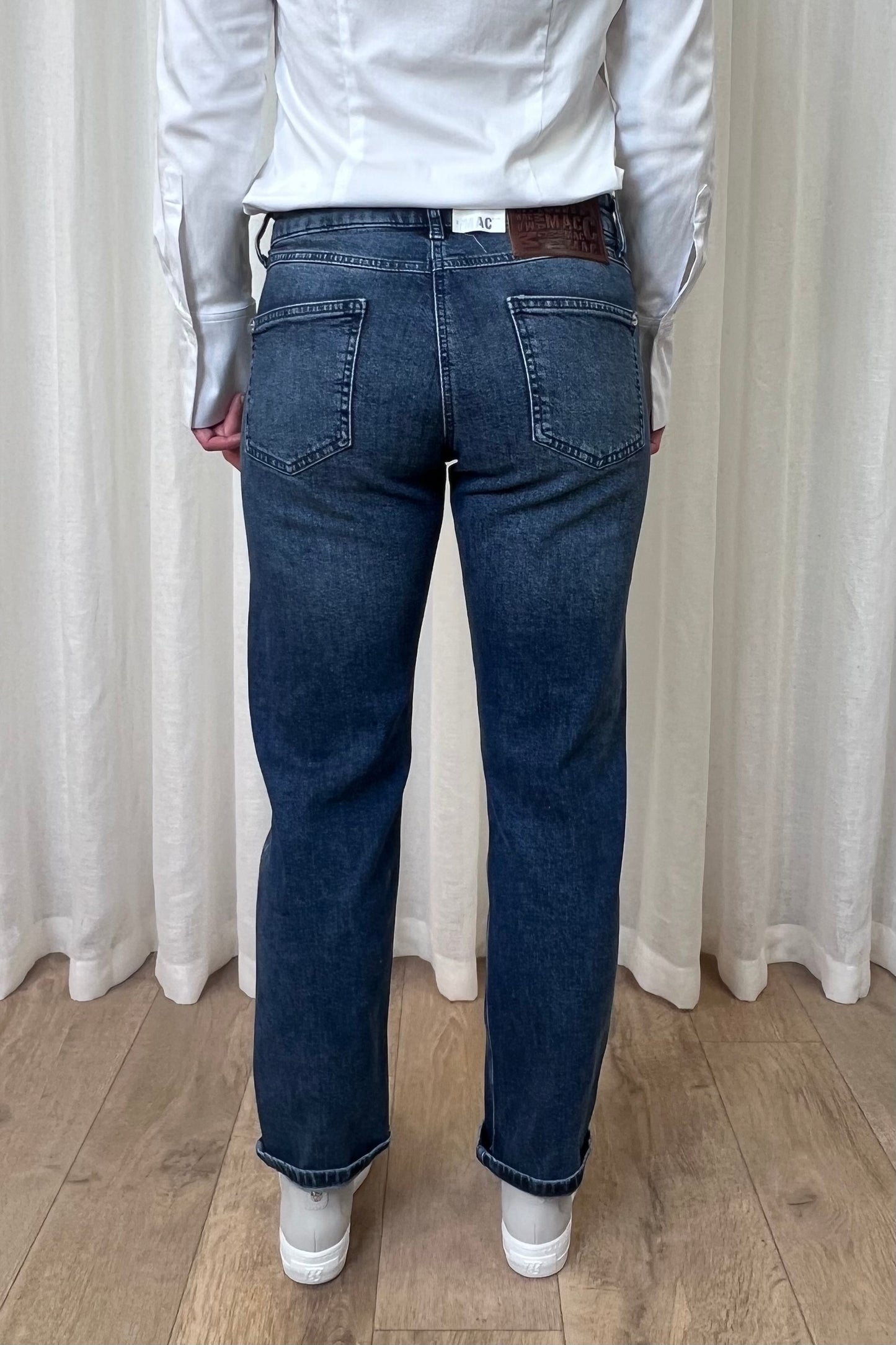 Mac Straight Mid Blue Jeans