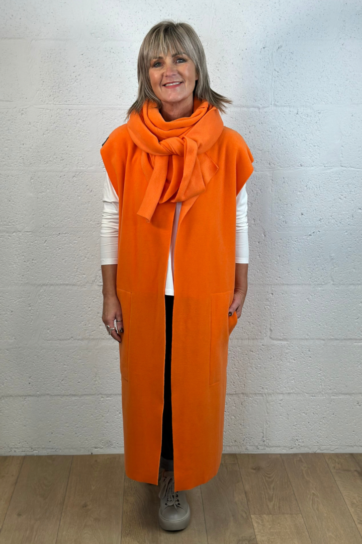 Henriette Steffensen Orange Waistcoat