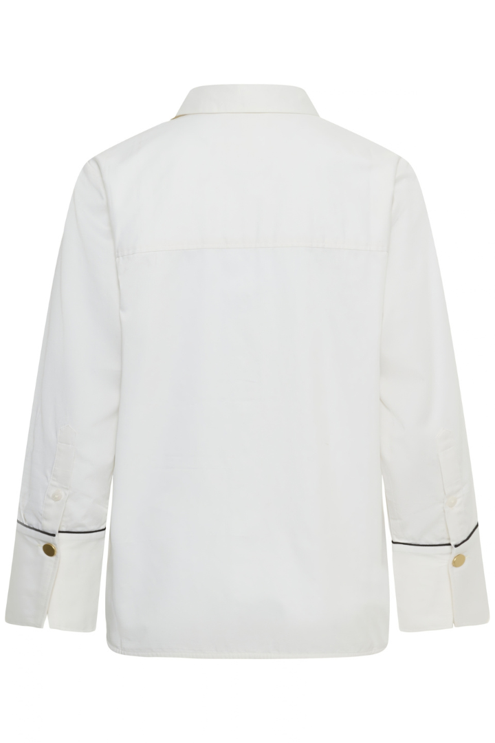 Part Two Devrim White w/Black Piping Shirt