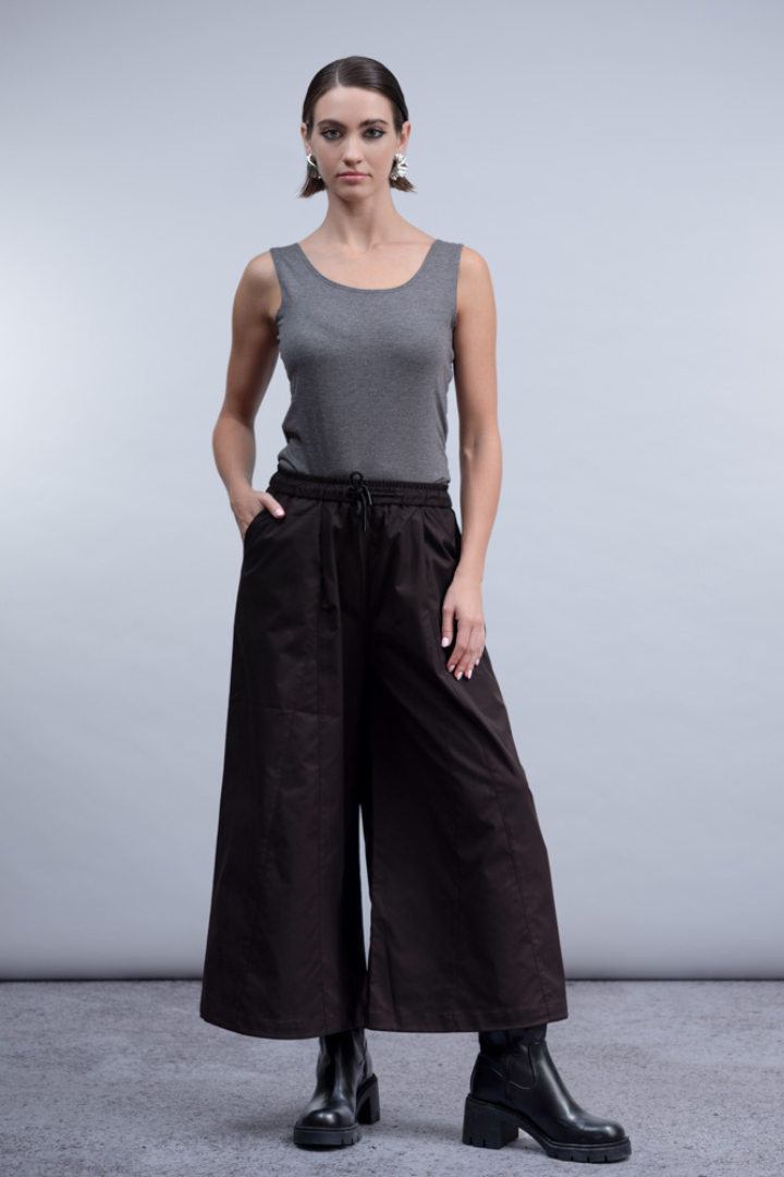 Haako Black Cropped Wide Leg Trouser H2008