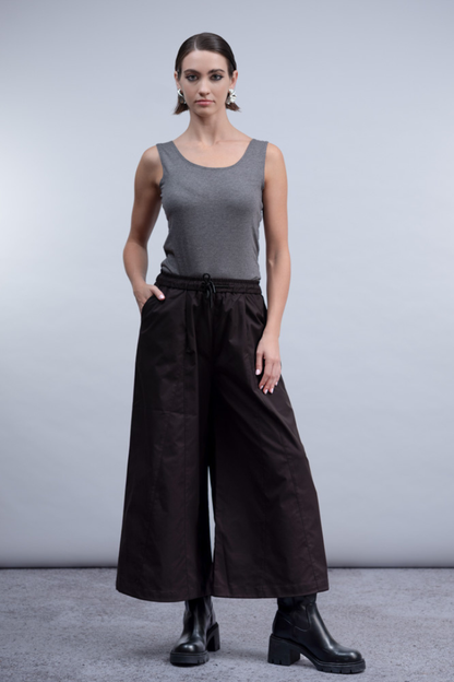 Haako Black Cropped Wide Leg Trouser H2008