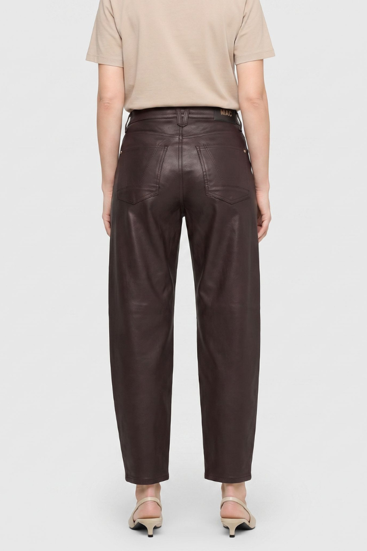 Mac Danni 2.3 Truffle/Brown Coated Trouser