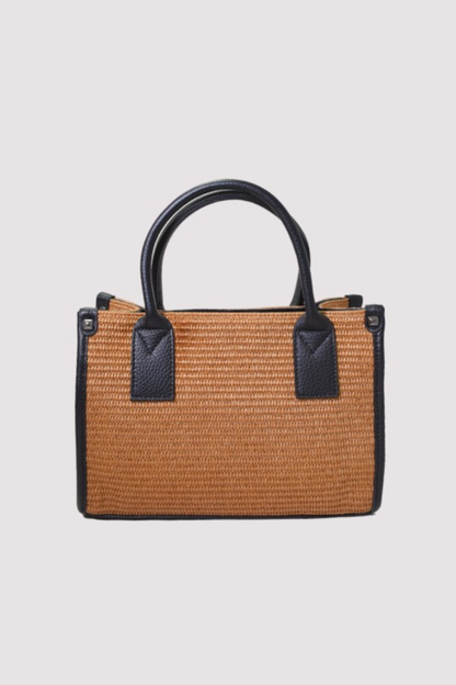 EL Tobacco/Black Akti Small Tote Bag