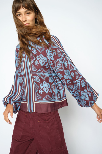 Mos Mosh Milkey Port Royale Linocut Blouse