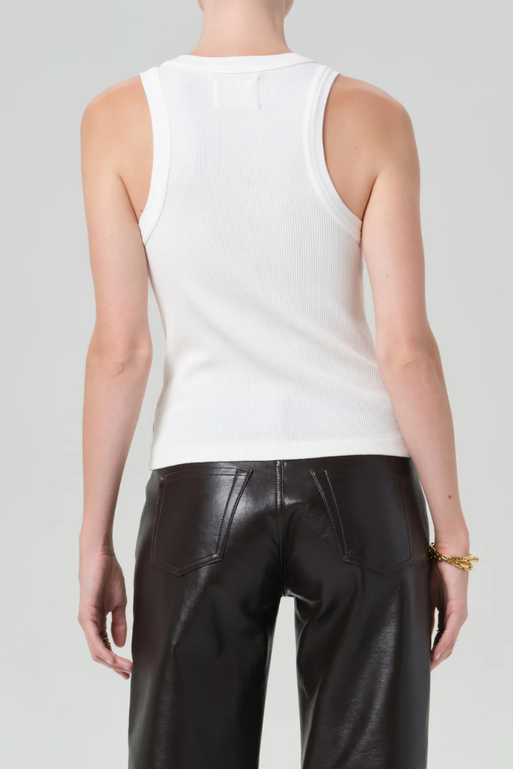 CoH Isabel White Rib Tank Top