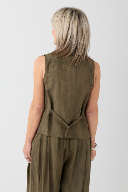 el2 Dark Olive Waistcoat 2080