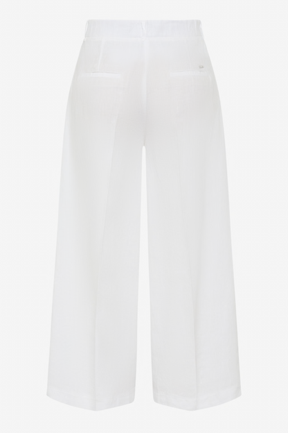 Brax Melli White Linen Wide Culotte