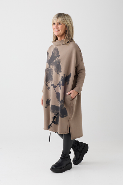 Kedziorek Taupe Printed Dress 5556