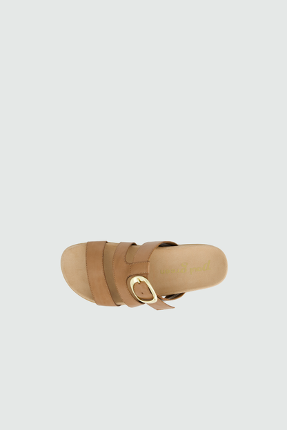 Paul Green Sahara/Gold Buckle Sandal