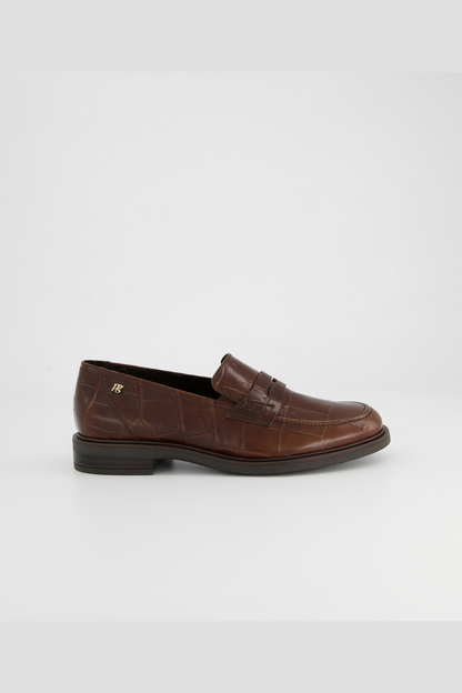 Paul Green Brown Big Croco Nougat Loafer
