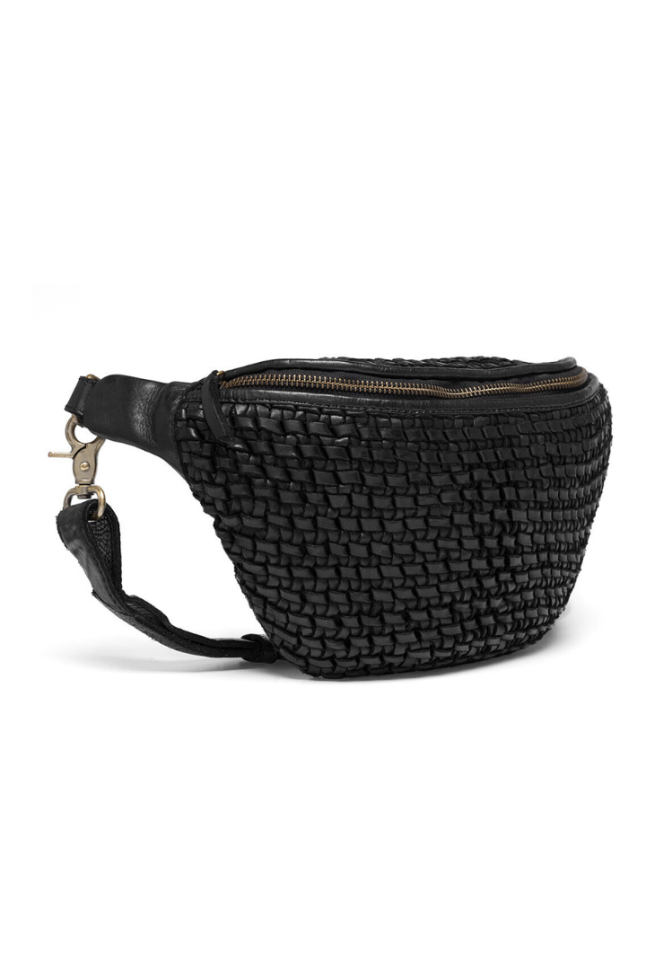 Depeche Black Braided Bumbag