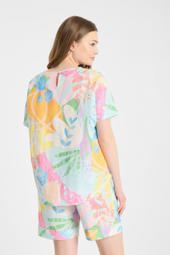 FF Rose Abstract Print Top