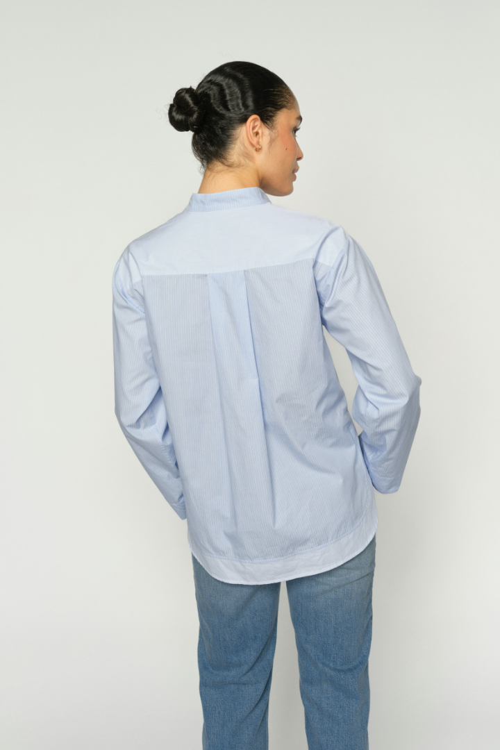 Mos Mosh Bronwyn Brunnera Blue Stripe Shirt