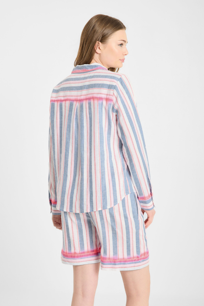 FF Aqua Blue/Pink Stripe Shirt