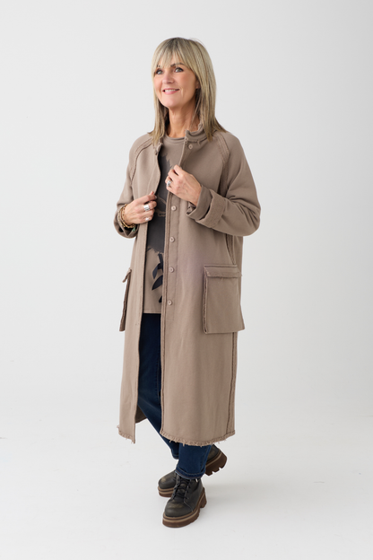 Kedziorek Taupe Patch Pocket Coat 5553