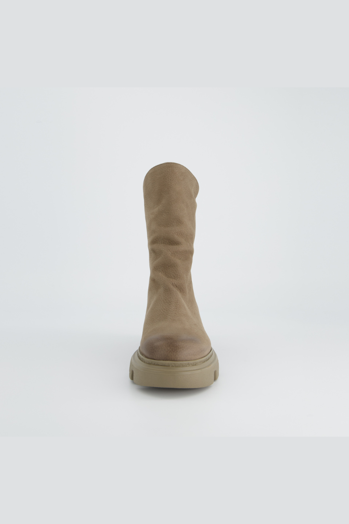 Paul Green Beige Grained Nubuk Ankle Boot