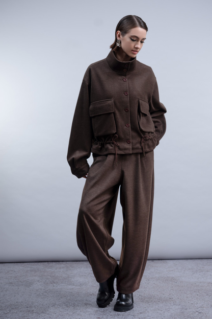 Haako Chocolate Toggle Jacket H2050