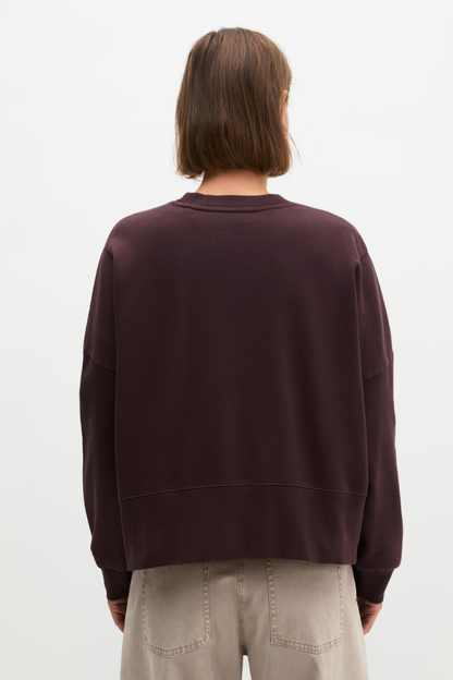 Marc O'Polo Black Cherry Cropped Sweatshirt