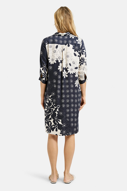 Milano Navy Flower Print Dress