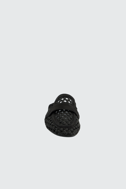 Paul Green Black Nubuk/Sisal Mule