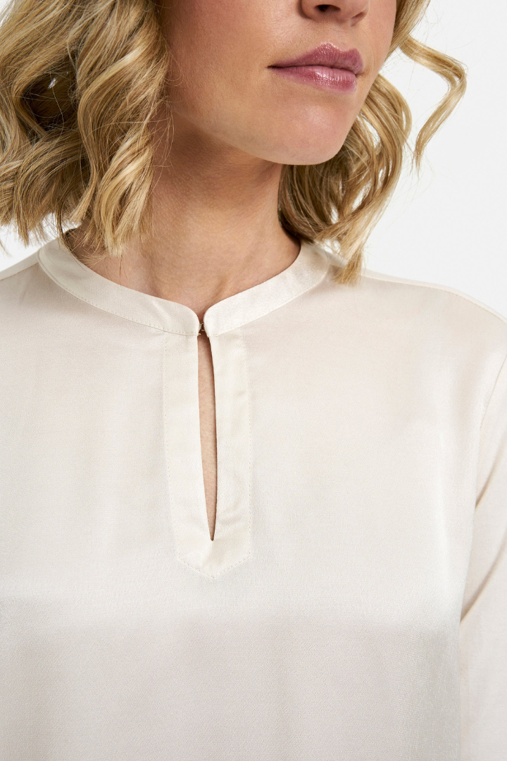 Milano Cream Round Neck Blouse