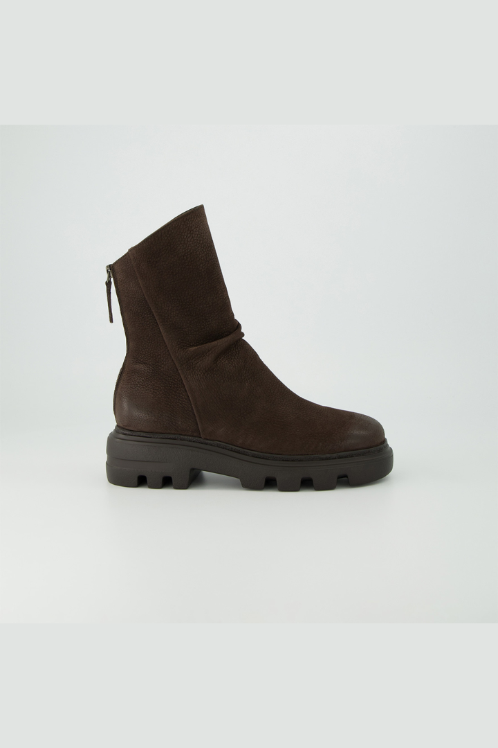 Paul Green Brown Grained Nubuk Ankle Boot
