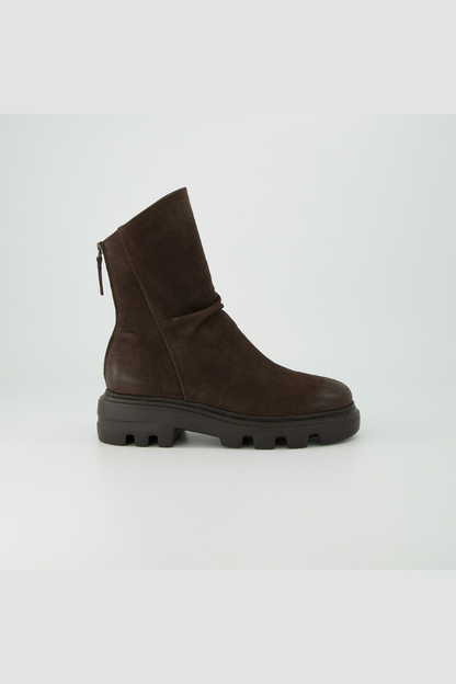 Paul Green Brown Grained Nubuk Ankle Boot