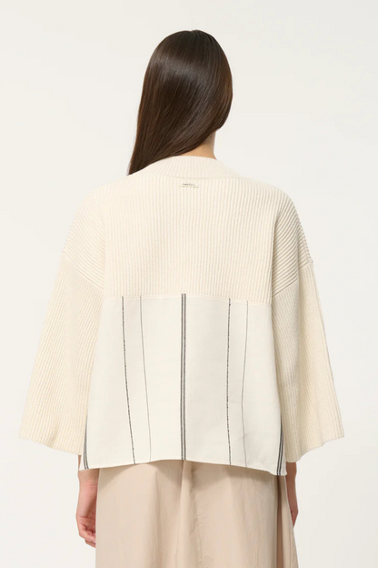 Humility Tongo Ecru Stripe Back Jumper