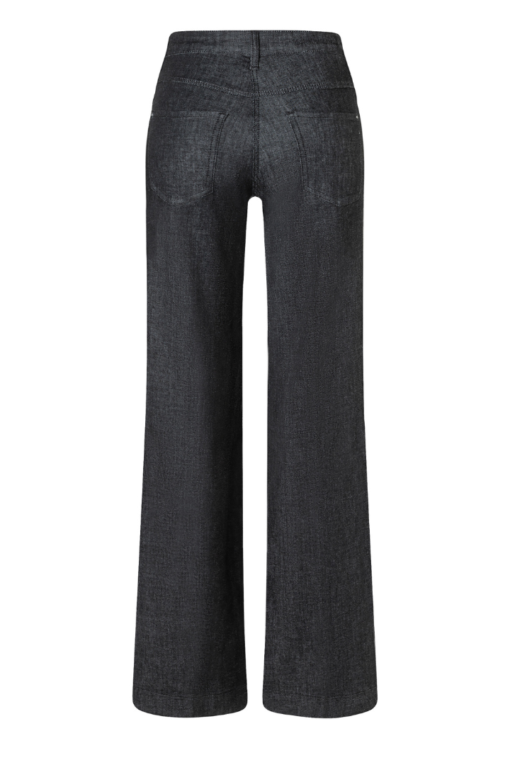 Mac Dream Wide Black Fashion Rinsed Jeans