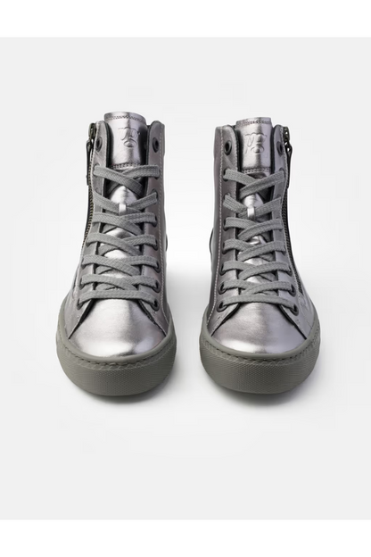 Paul Green Metallic Silver High Top Trainers