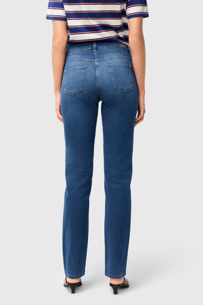 Mac Dream Mid Blue Straight Leg Jeans