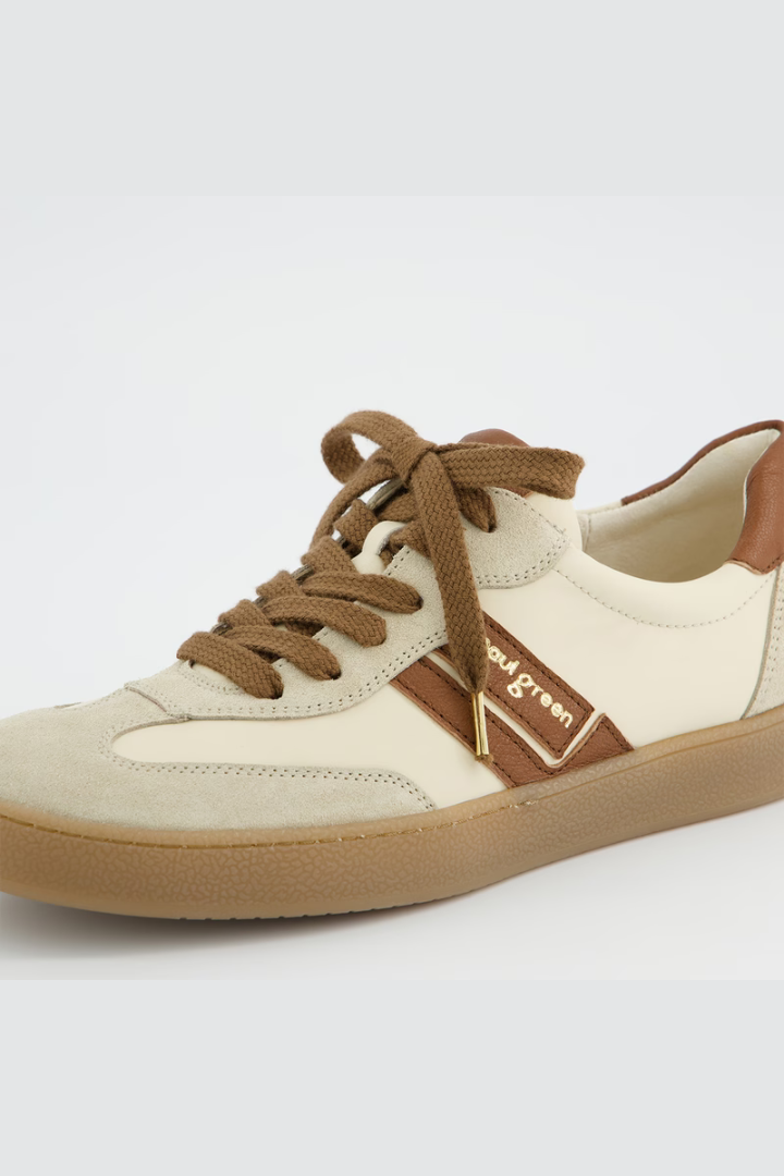 Paul Green Beige Soft Suede/Times Biscuit Trainer