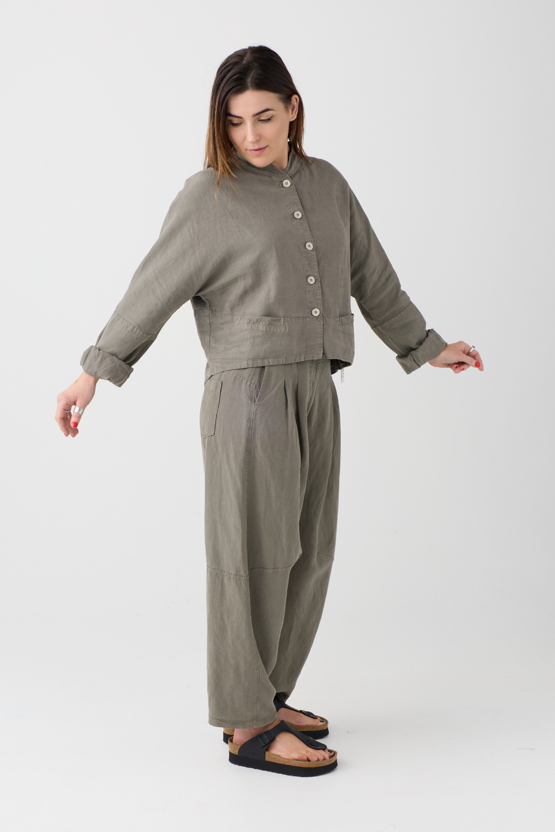 Lurdes Bergada Moss Barrel Trousers 020