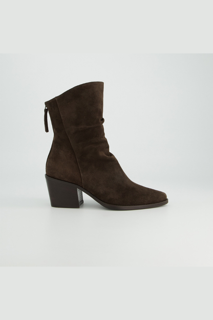 Paul Green Mocca Soft Suede Heeled Boot