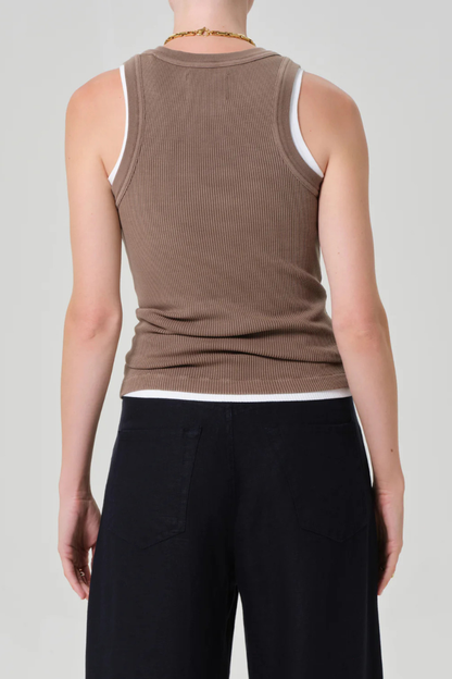 CoH Isabel Cocoa Rib Tank Top