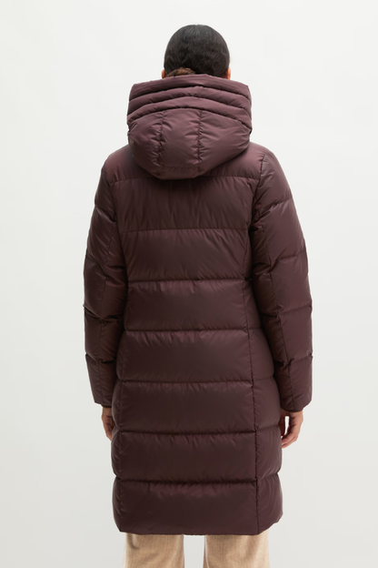 Marc O'Polo Black Cherry Hooded Longline Coat
