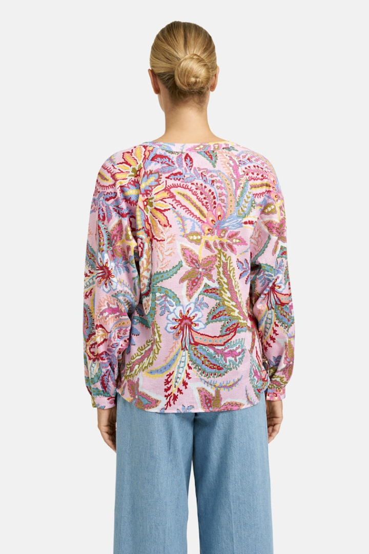 Milano Rose Print Raglan Sleeve Blouse