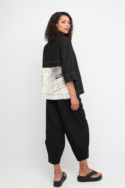Ozai n Ku Black Cropped Trouser