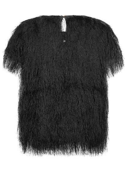 Mos Mosh Brim Black Faux Fur T-Shirt
